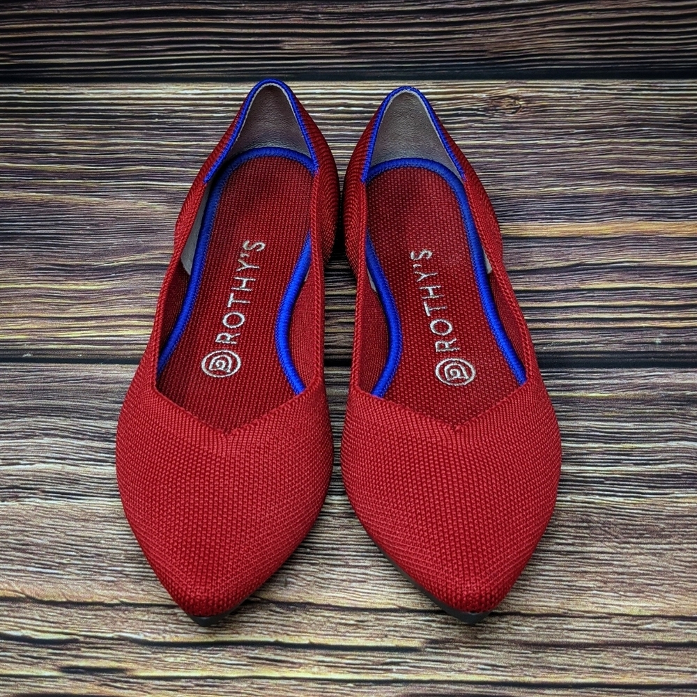 ROTHYS The Point In Chili Red Sz 7.5 Ballet Flats